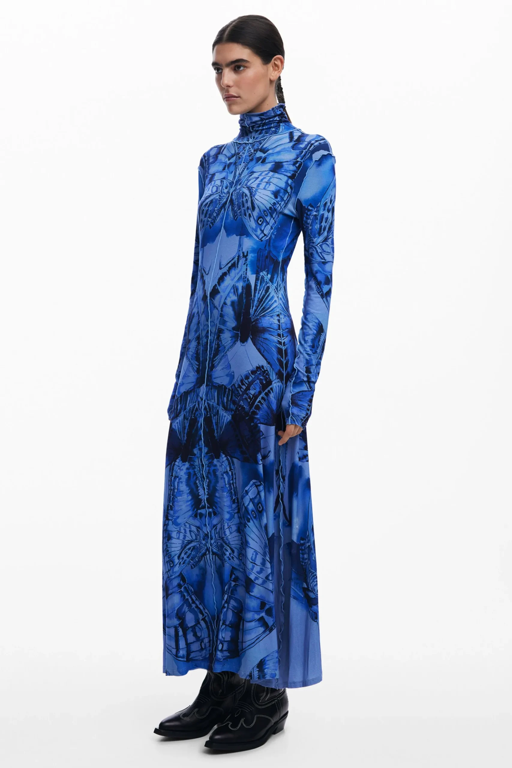 Vestidos Y Monos-Desigual Vestido midi mariposa