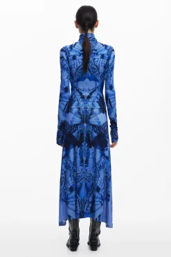 Vestidos Y Monos-Desigual Vestido midi mariposa