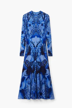 Vestidos Y Monos-Desigual Vestido midi mariposa