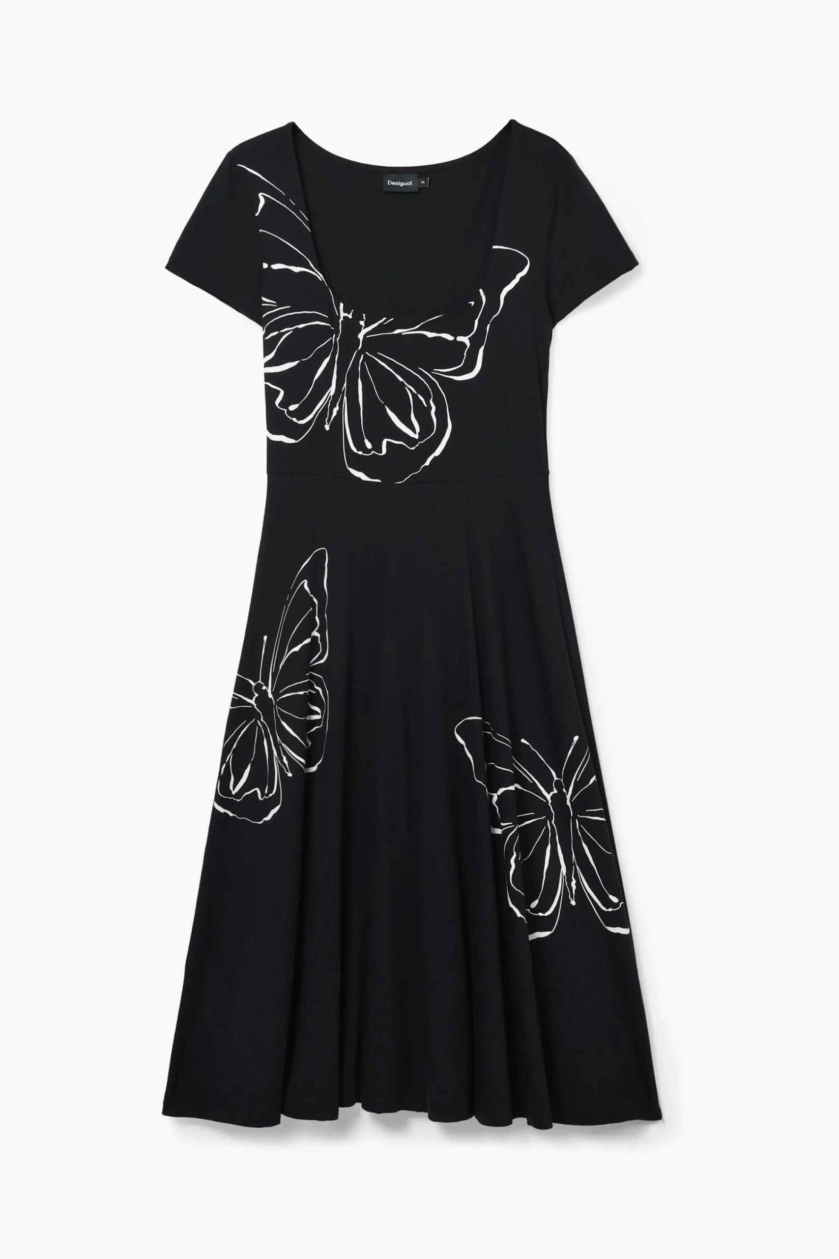 Vestidos Y Monos-Desigual Vestido midi mariposas