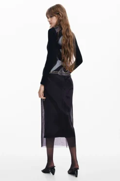 Ropa De Punto|Vestidos Y Monos-Desigual Vestido midi multiposición