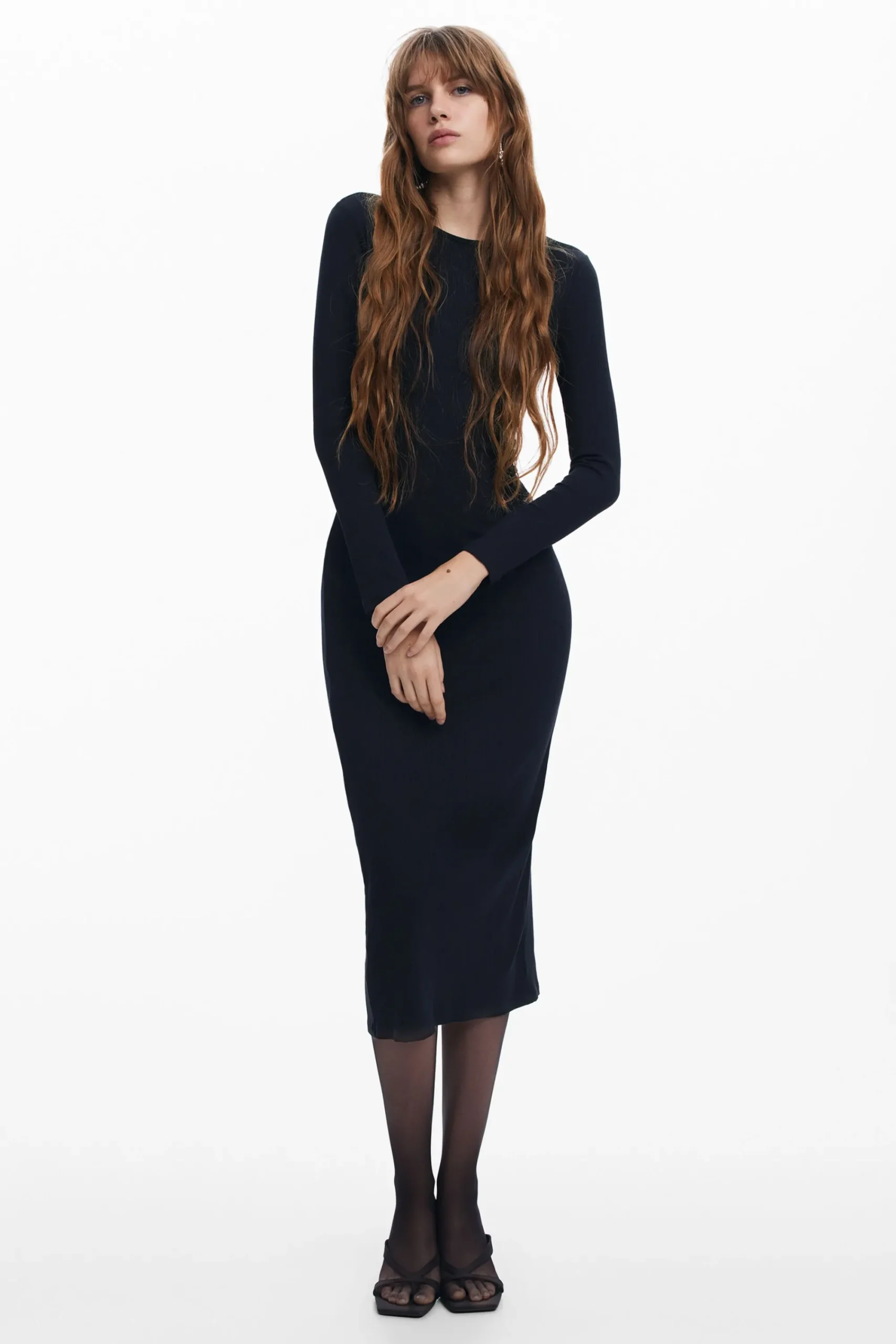 Ropa De Punto|Vestidos Y Monos-Desigual Vestido midi multiposición