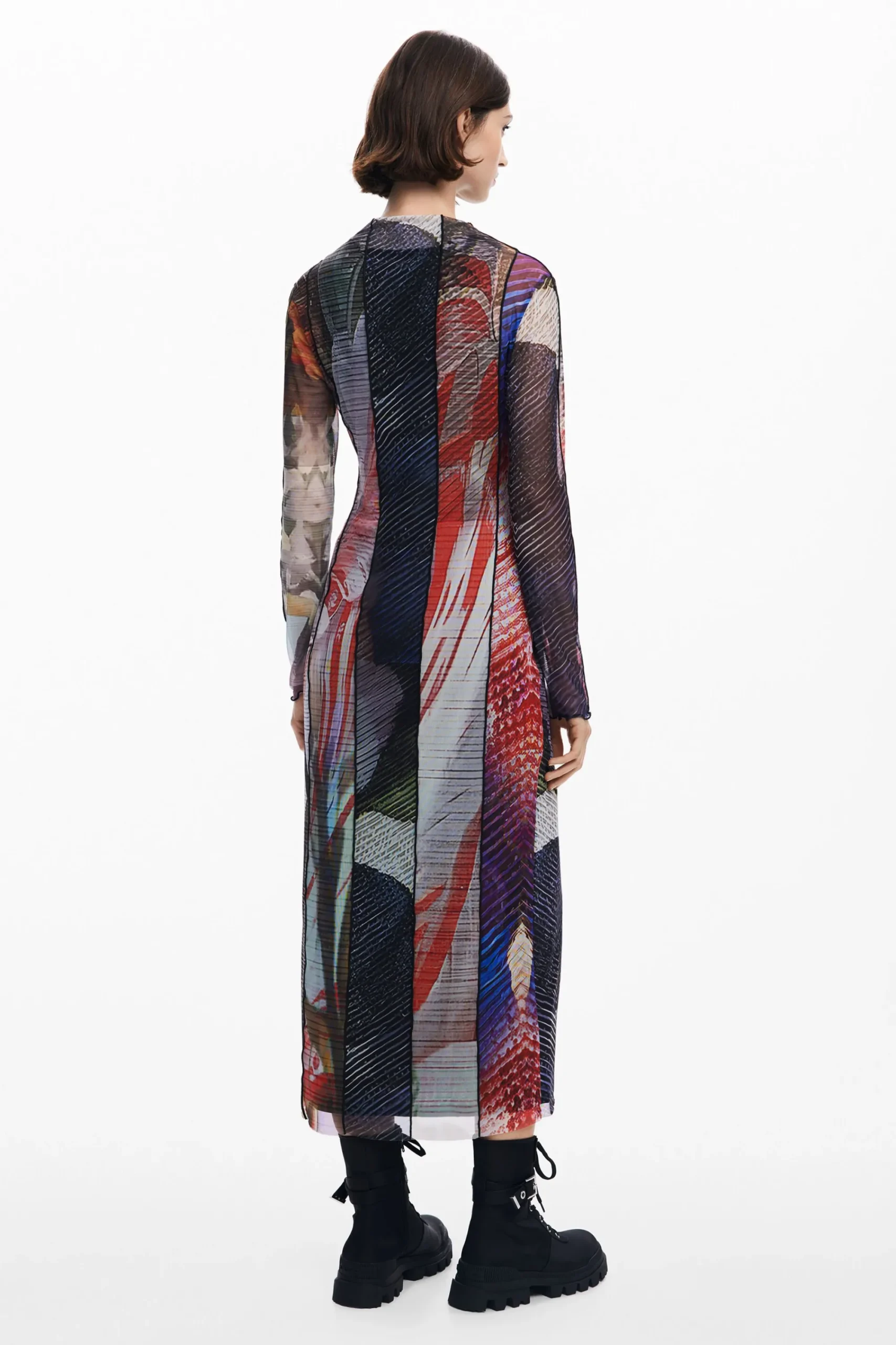 Vestidos Y Monos-Desigual Vestido midi tul estampado