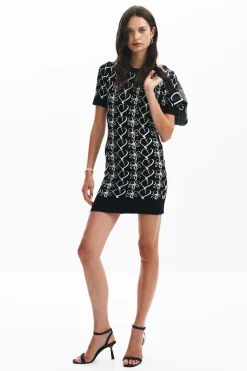 Ropa De Punto|Vestidos Y Monos-Desigual Vestido mini estampado M. Christian Lacroix