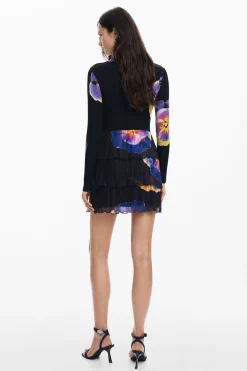 Vestidos Y Monos-Desigual Vestido mini lirios M. Christian Lacroix