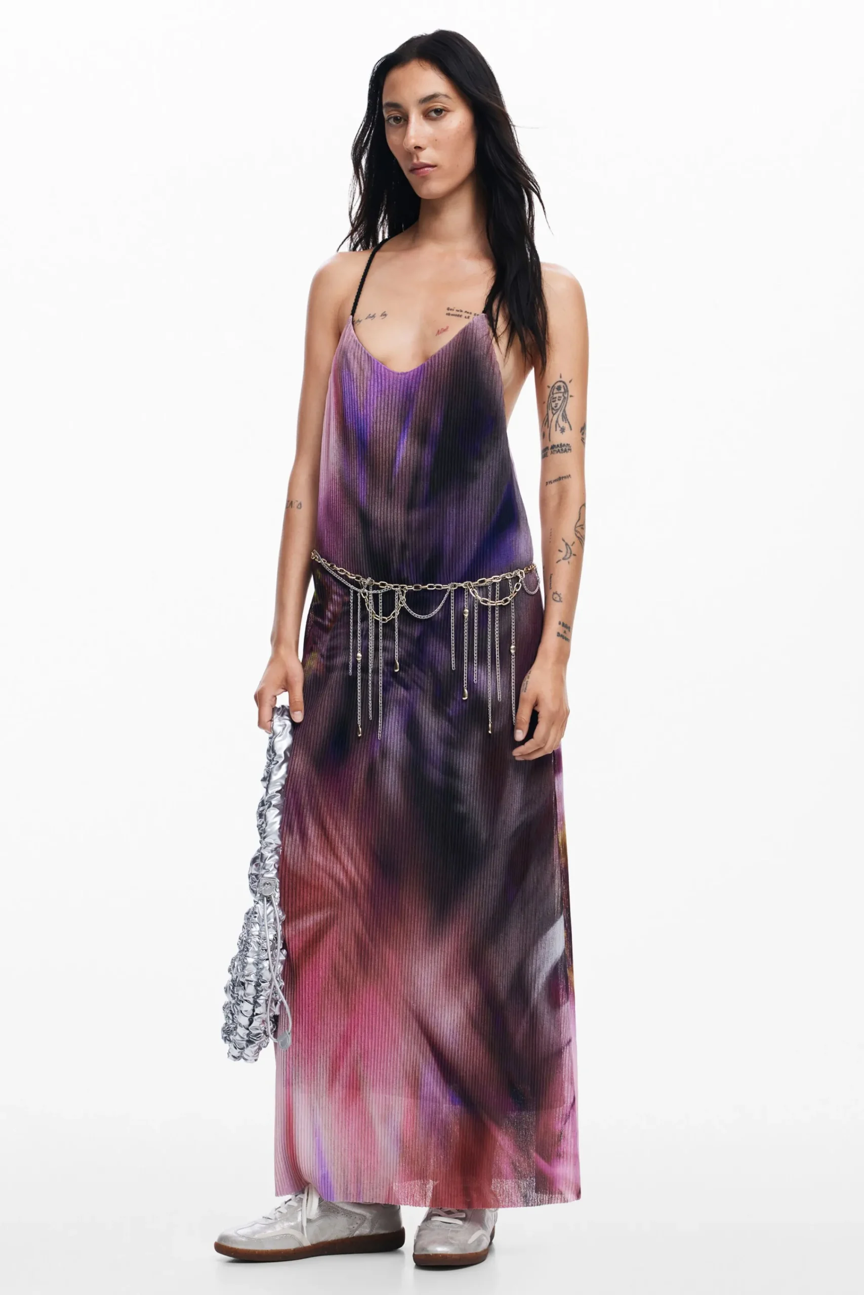 Vestidos Y Monos-Desigual Vestido plisado estampado floral