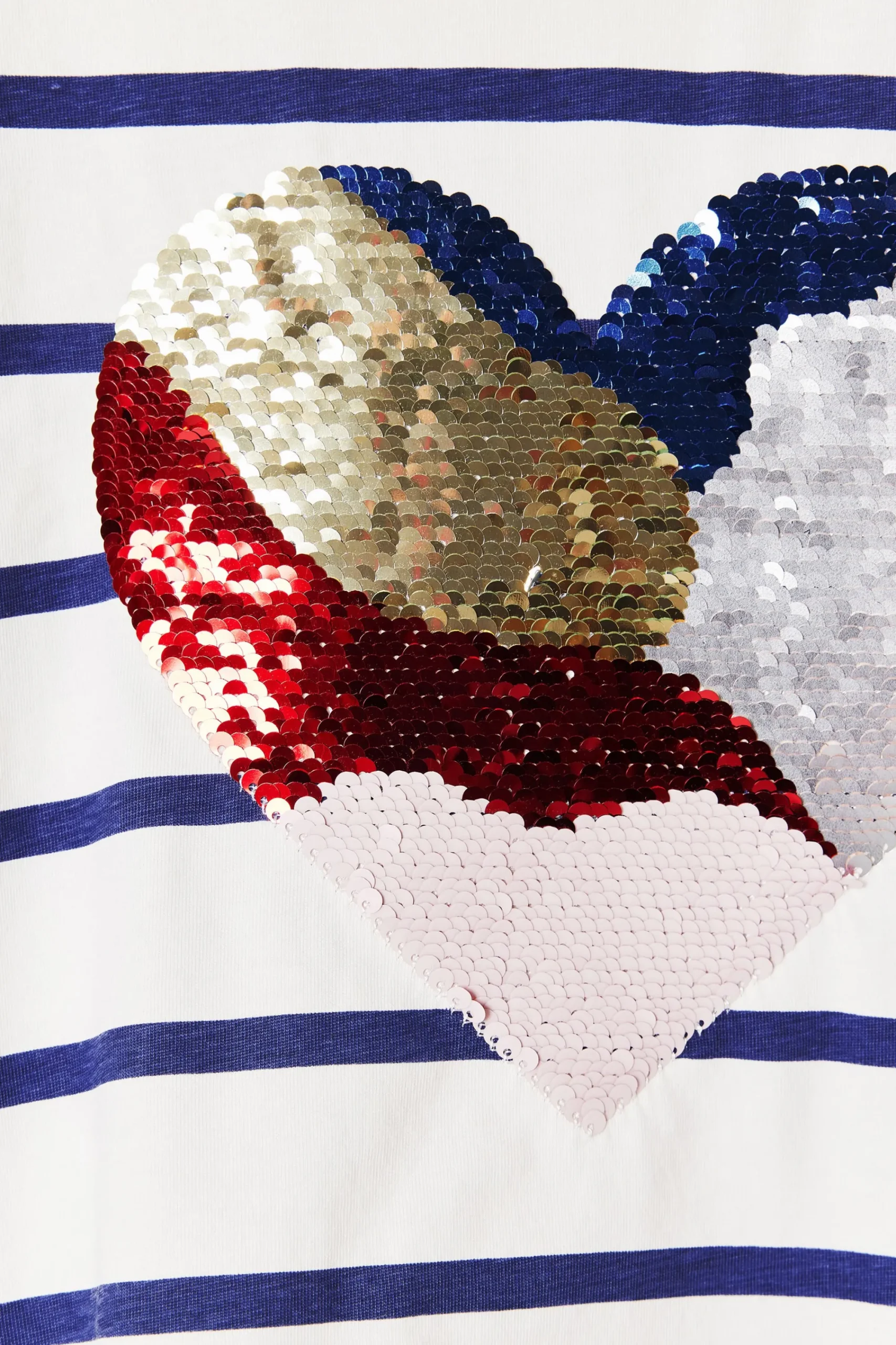Camisetas Y Camisas-Desigual Vestido rayas corazón