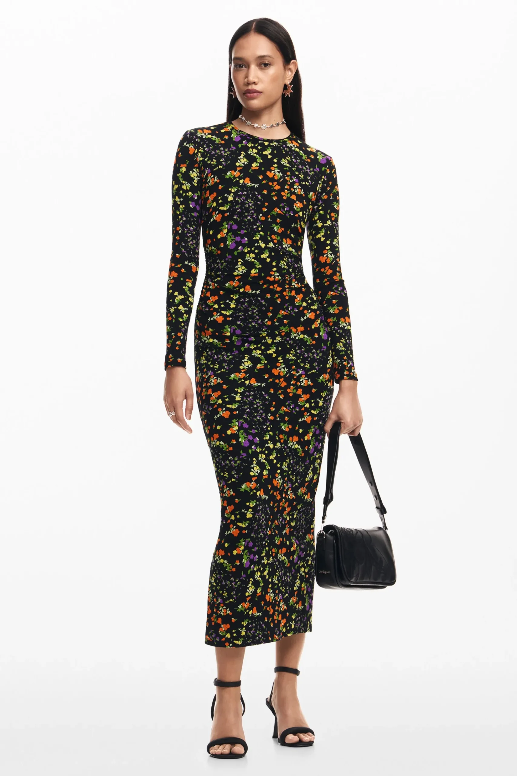 Vestidos Y Monos-Desigual Vestido slim flores