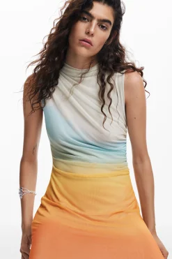 Vestidos Y Monos-Desigual Vestido tul degradado
