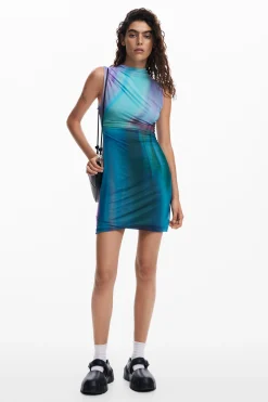 Vestidos Y Monos-Desigual Vestido tul efecto difuminado