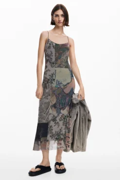 Vestidos Y Monos-Desigual Vestido tul estampado