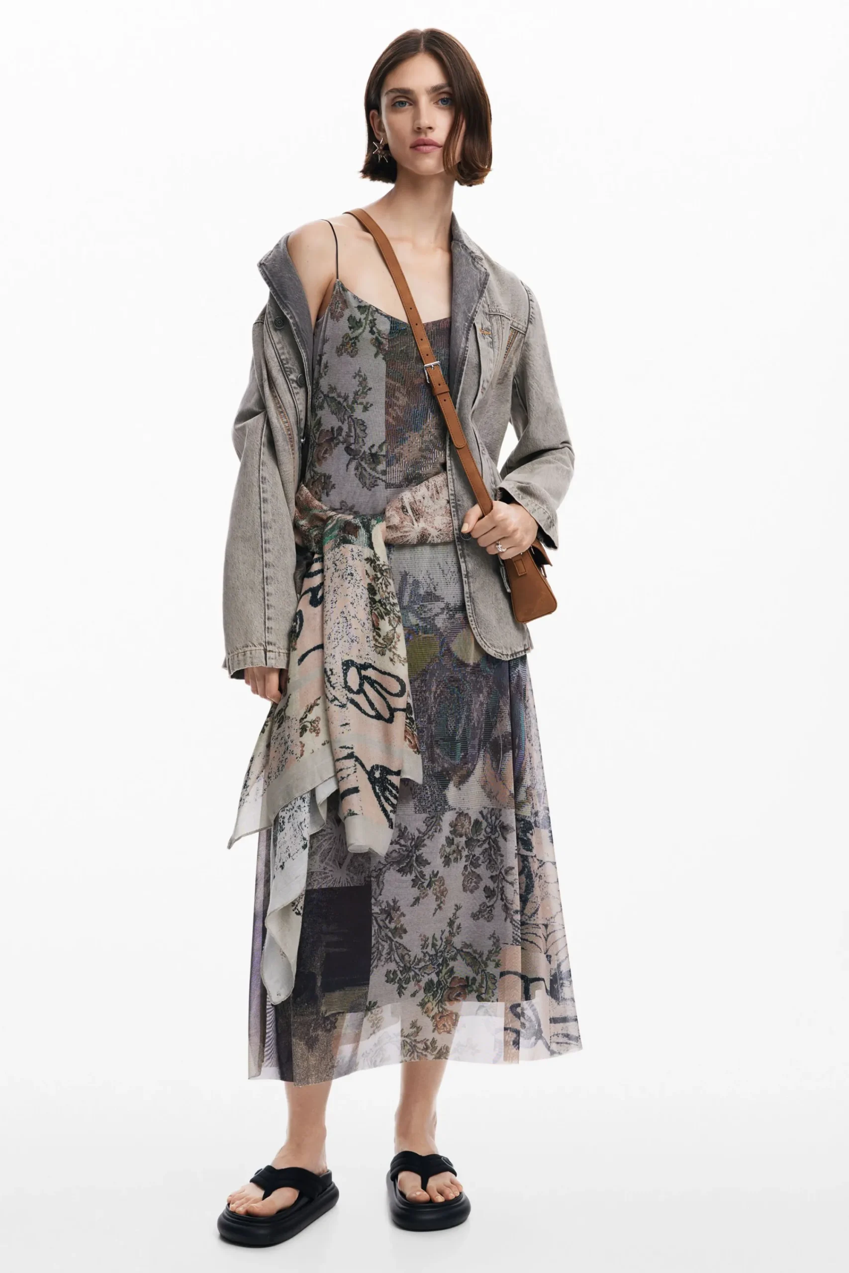 Vestidos Y Monos-Desigual Vestido tul estampado
