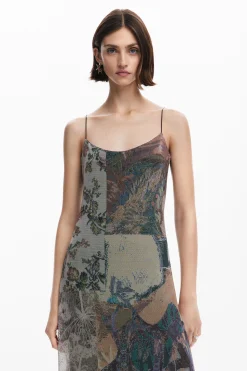 Vestidos Y Monos-Desigual Vestido tul estampado