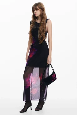Vestidos Y Monos-Desigual Vestido tul flores