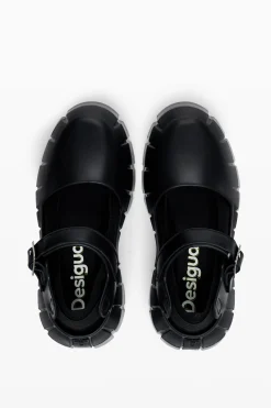 Zapatos-Desigual Zapatilla bailarina cierre de liberación lateral